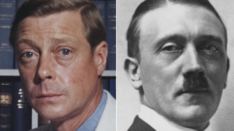 Adolf Hitler and King Edward VIII looking serious