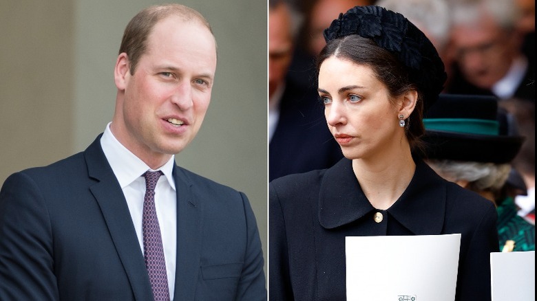 Prince William smiling and Rose Hanbury looking serious