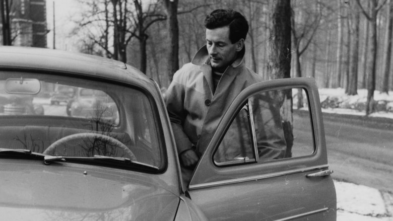 Captain Peter Townsend getting in car