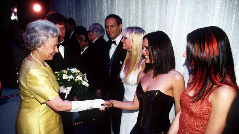 Queen meeting the Spice Girls