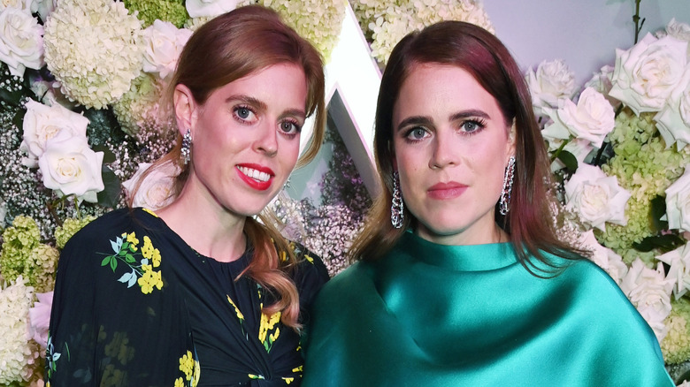 Princess Beatrice and Princess Eugenie smiling 