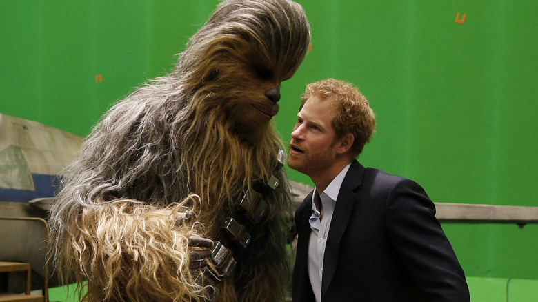 Prince Harry on Star Wars set