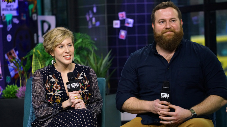 Erin and Ben Napier talking at an event