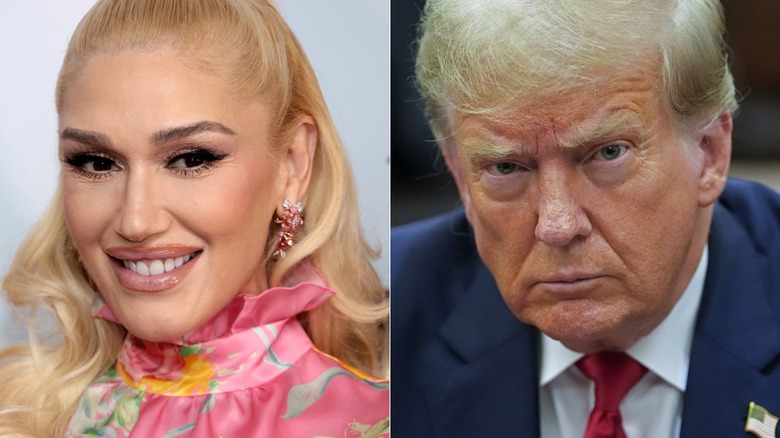 Left: Gwen Stefani, Right: Donald Trump