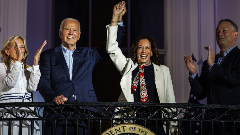 Joe Biden and Kamala Harris smiling