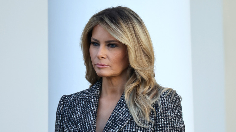 Melania Trump looking stern