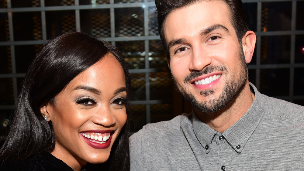 Bryan Abasolo and Rachel Lindsay enjoy a meal