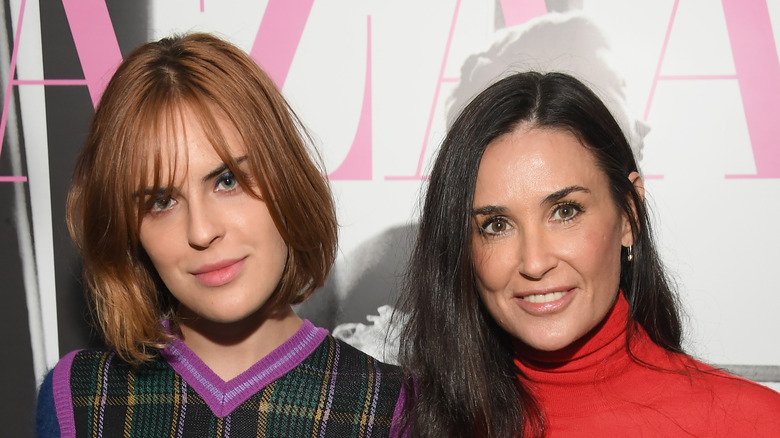 Tallulah Willis with mother Demi Moore