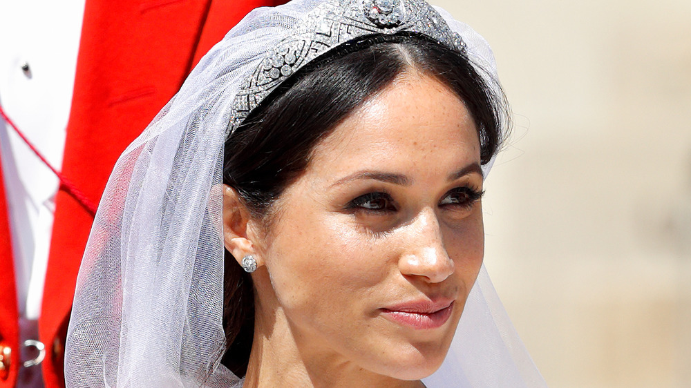 Meghan Markle in wedding veil