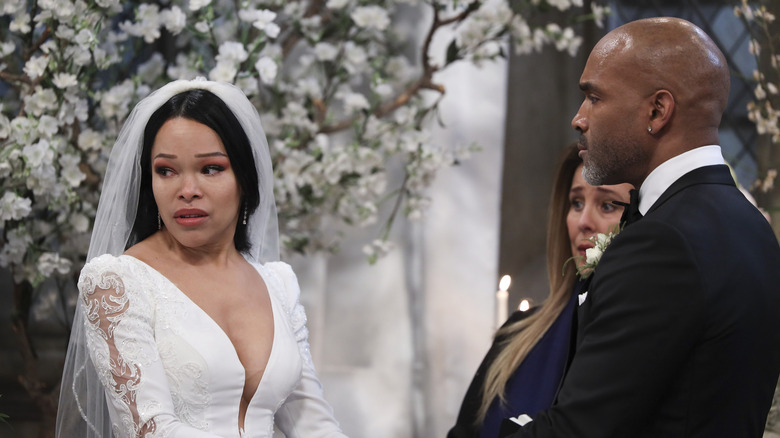 Portia and Curtis at the altar