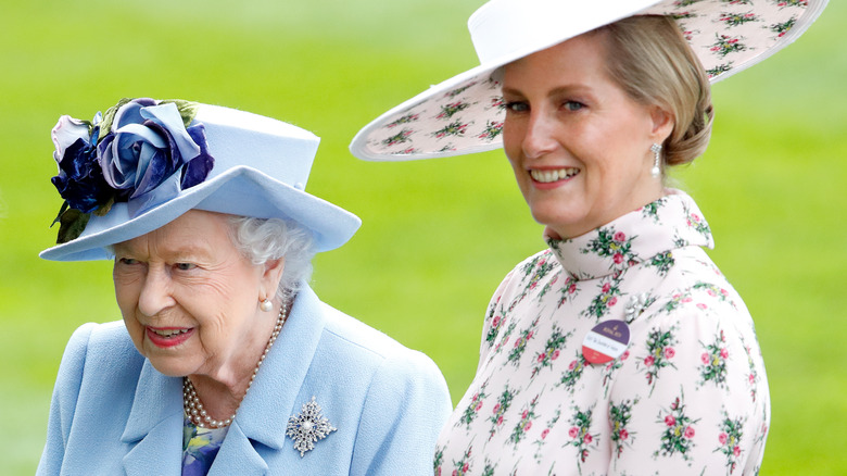 Queen Elizabeth II and Duchess Sophie