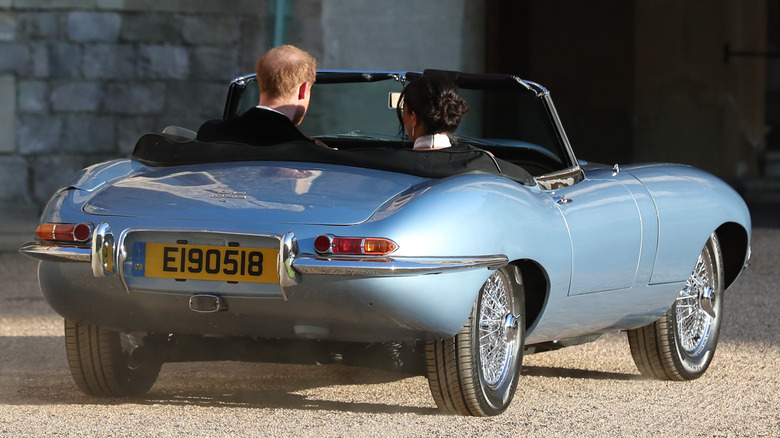 Meghan Markle and Prince Harry in a car