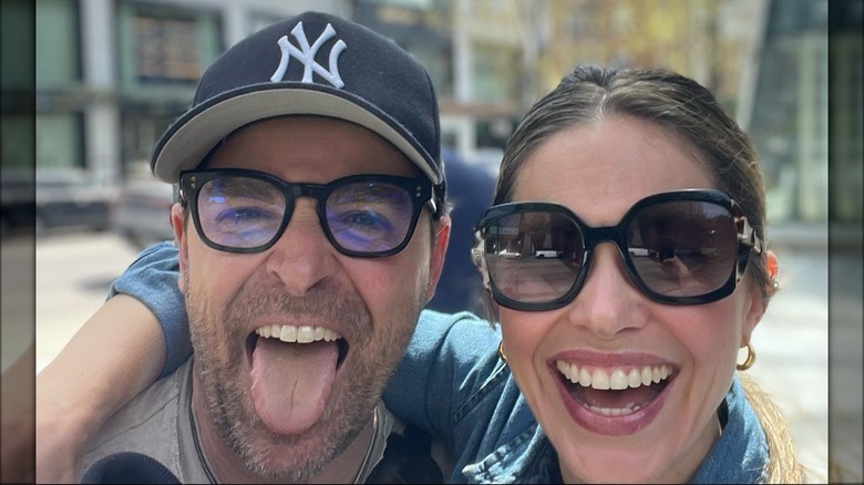 Kavan Smith and Pascale Hutton smiling