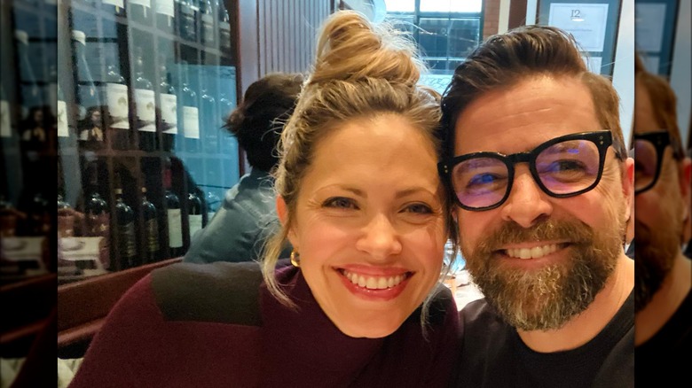 Kavan Smith and Pascale Hutton smiling