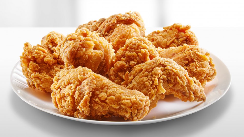 platter of fried chicken