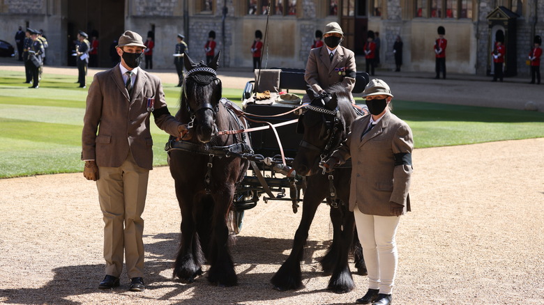 Prince Philip's carriage at funeral