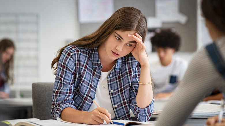 Anxious student