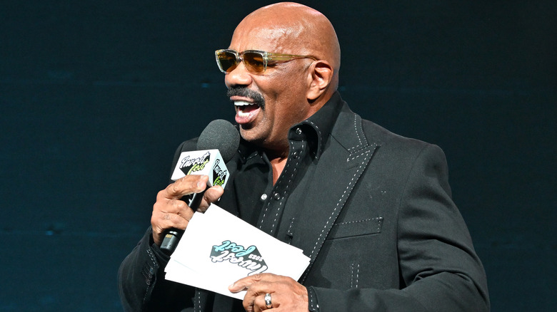 Steve Harvey performing onstage