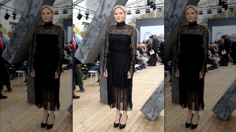 Princess Charlene at a fashion show