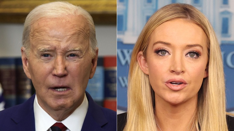 Joe Biden and Kayleigh McEnany split