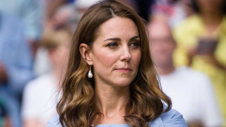 Princess Catherine looking serious