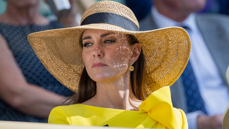 Princess Catherine looking serious