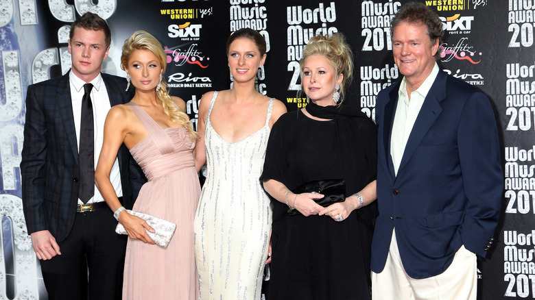 Paris Hilton with Hilton parents and siblings