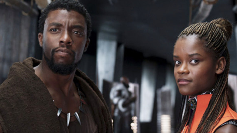 Shuri and T'Challa staring in Black Panther