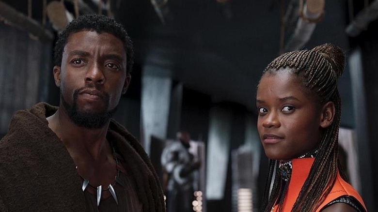 Shuri and T'Challa standing together