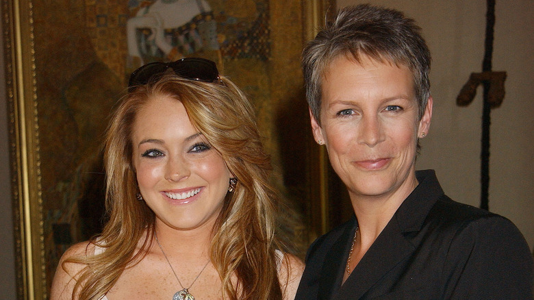 Jamie Lee Curtis and Lindsay Lohan at an event