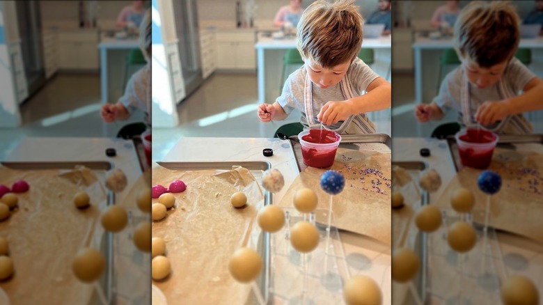 Crew making cake pops