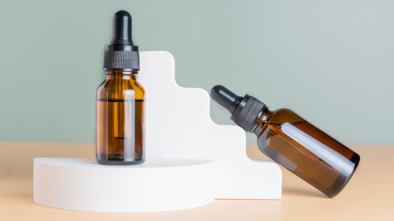 Two bottles of skincare serum