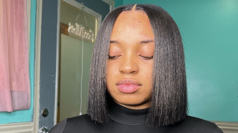 woman with classic slob haircut