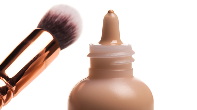 Foundation makeup and paint brush