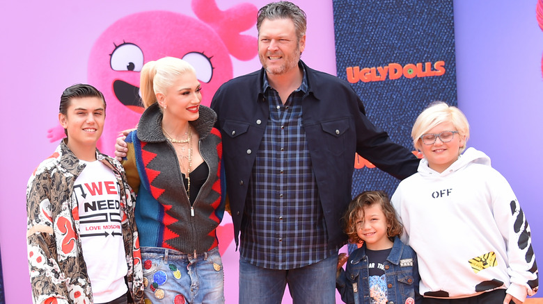 Blake Shelton with Gwen Stefani and her sons