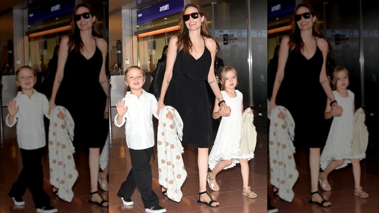 Angelina Jolie, Knox and Vivienne