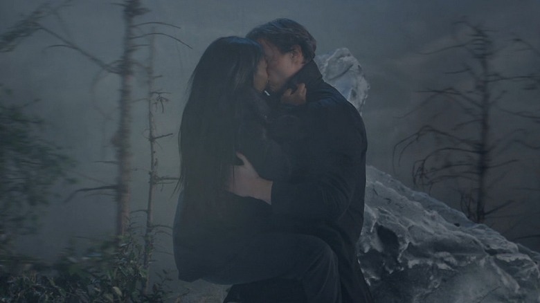 Trina in Spencer's arms, kissing