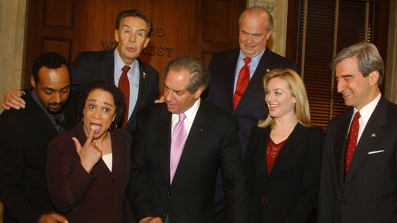 The cast of "Law & Order" celebrates its 300th episode