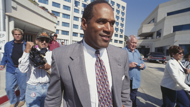 O.J. Simpson outside a courtroom