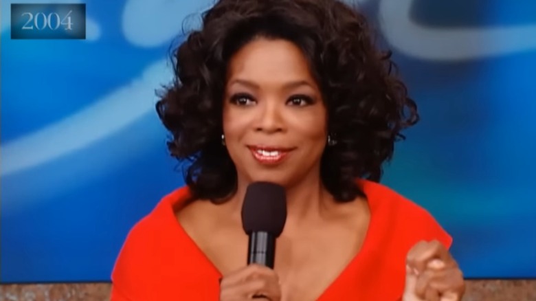 Oprah Winfrey smiling on her show 