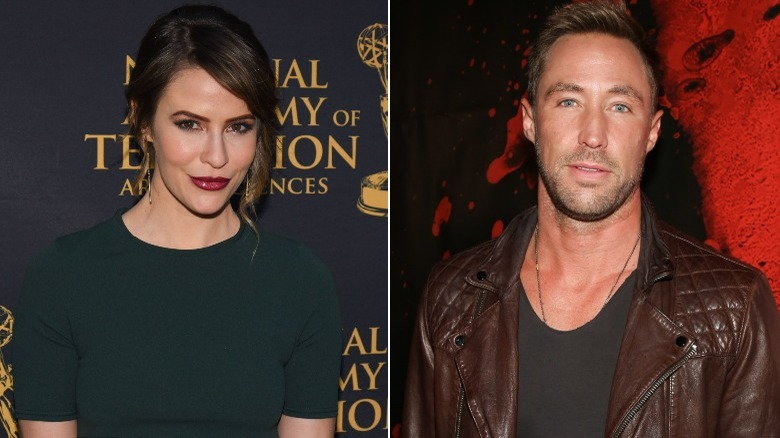 Linsey Godfrey and Kyle Lowder at separate events