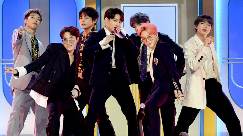 BTS perform onstage