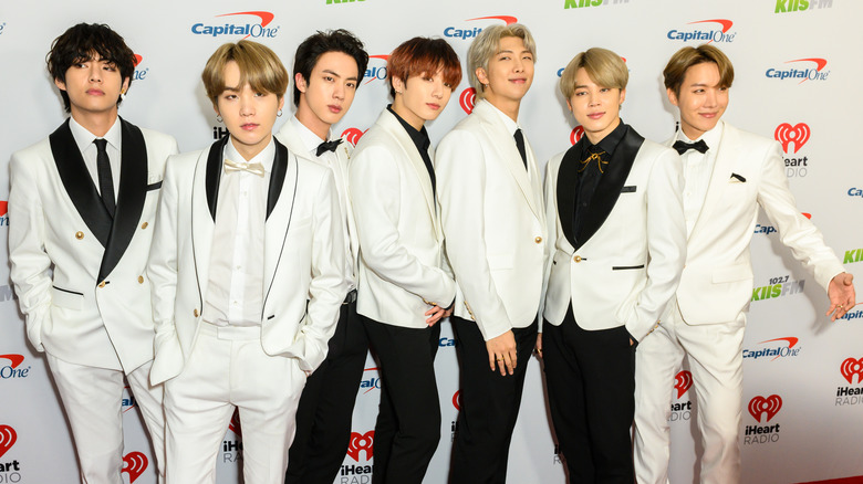 BTS pose on the red carpet