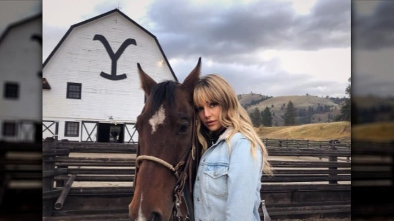 Hassie Harrison with horse