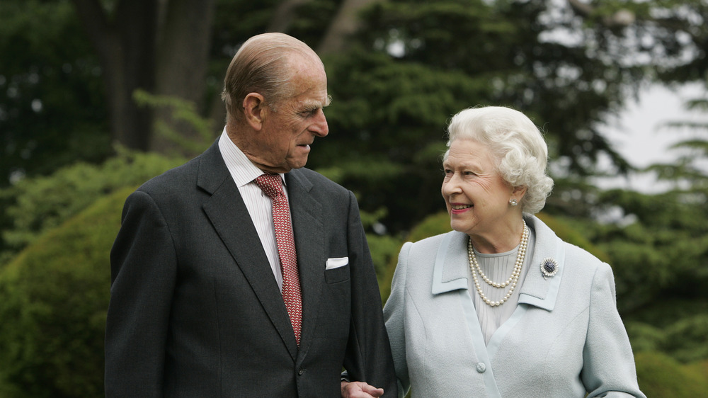 Prince Philip and Queen Elizabeth smiling