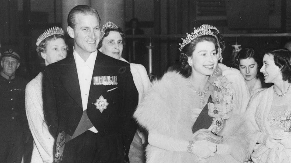 Prince Philip and Queen Elizabeth smiling