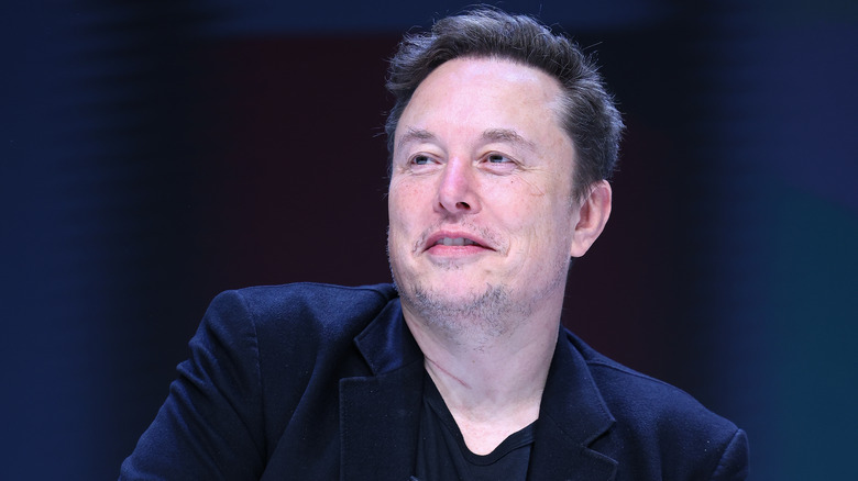 Elon Musk smiling