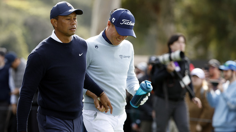 Justin Thomas and Tiger Woods