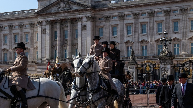 Royal procession in front of Buckingham Palace