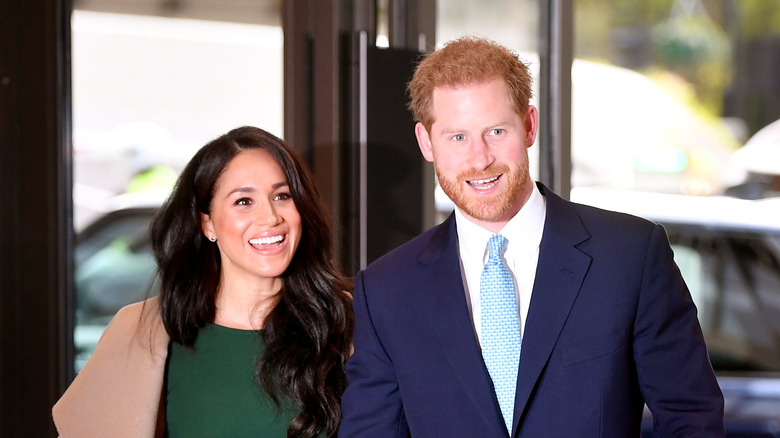 Meghan Markle and Prince Harry walking 